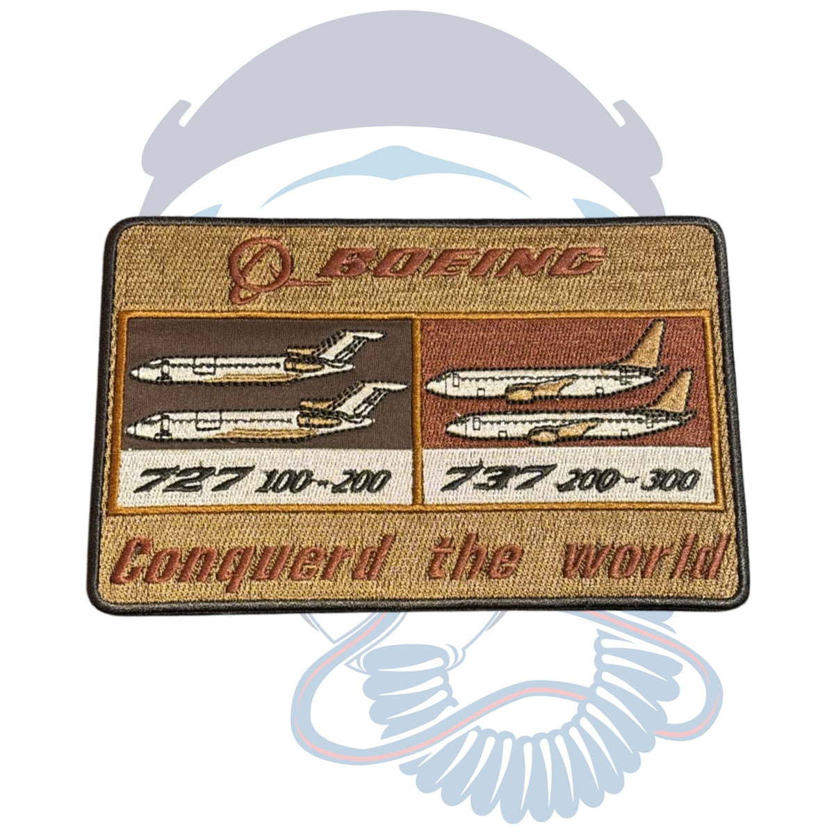 PARCHE BORDADO BOEING CONQUER'D THE WORLD