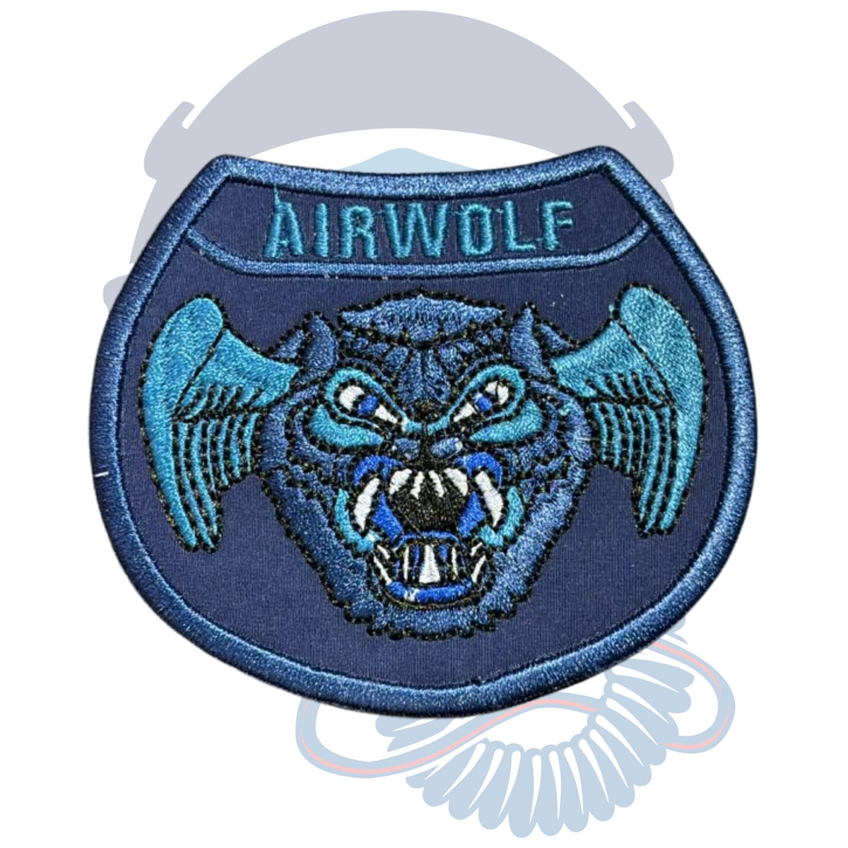 PARCHE BORDADO LOBO DEL AIRE AZUL