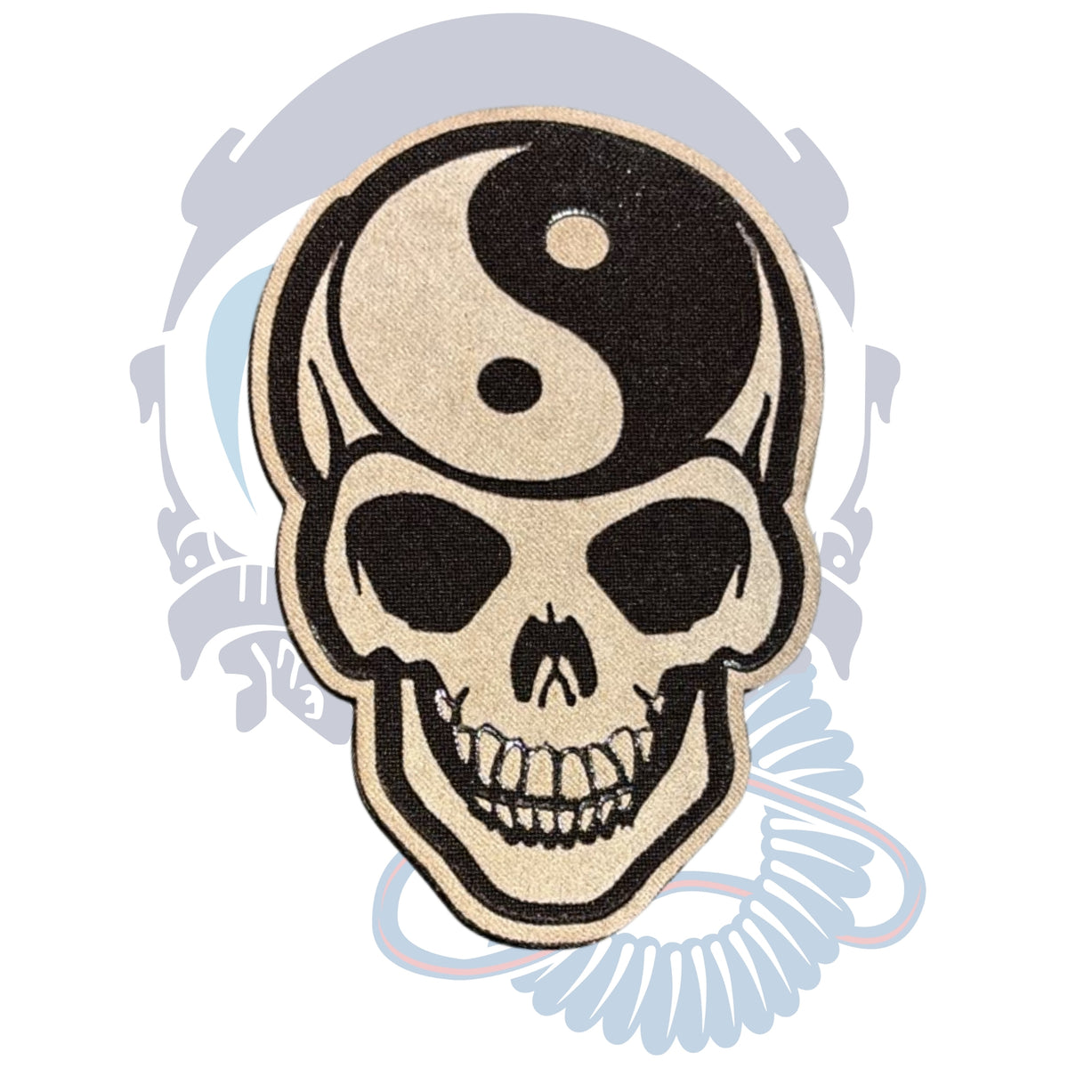 PARCHE BORDADO YIN YANG SKULL