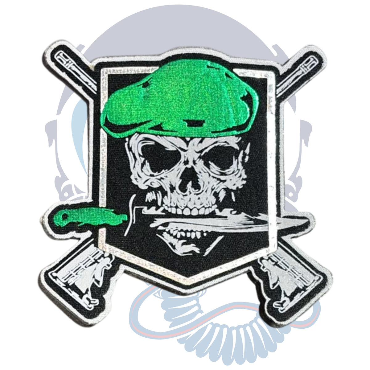 PARCHE BORDADO BOINA SKULL & KNIFE