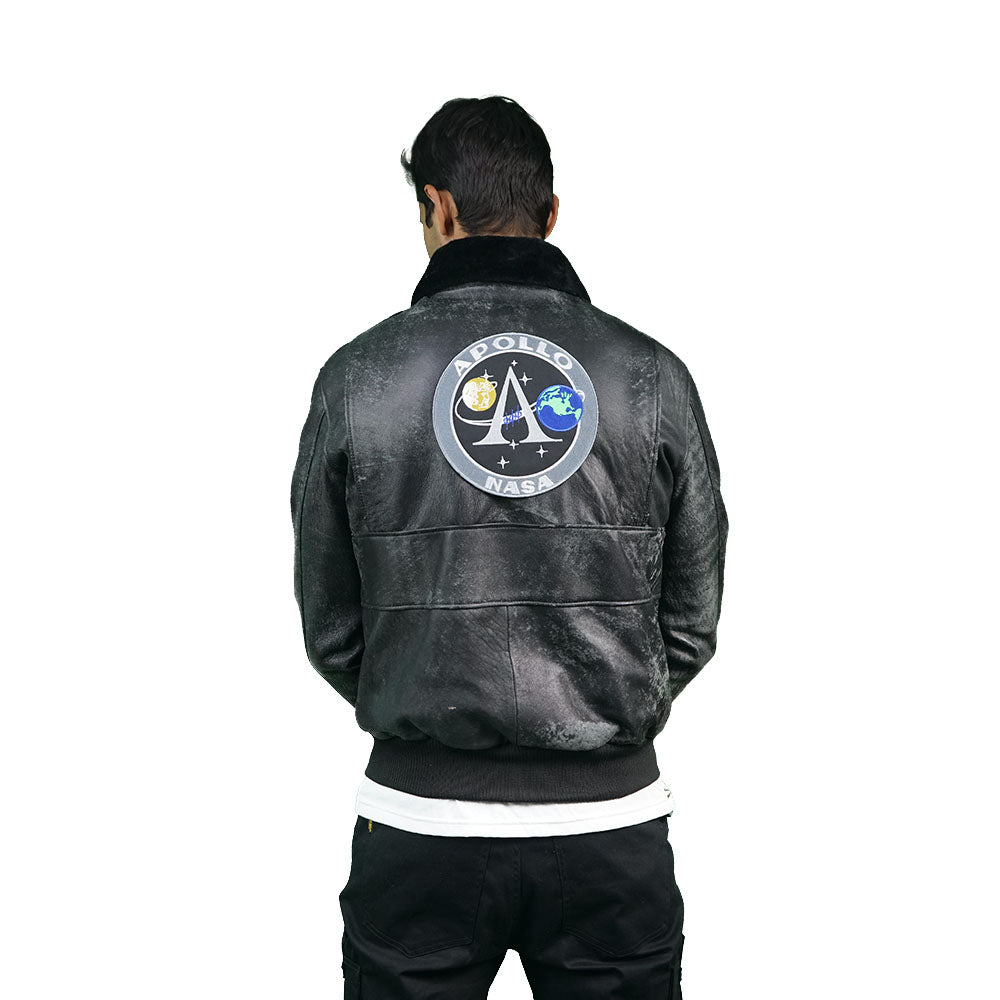 Black leather jacket
