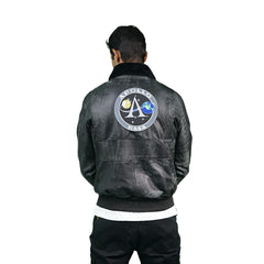 Black leather jacket