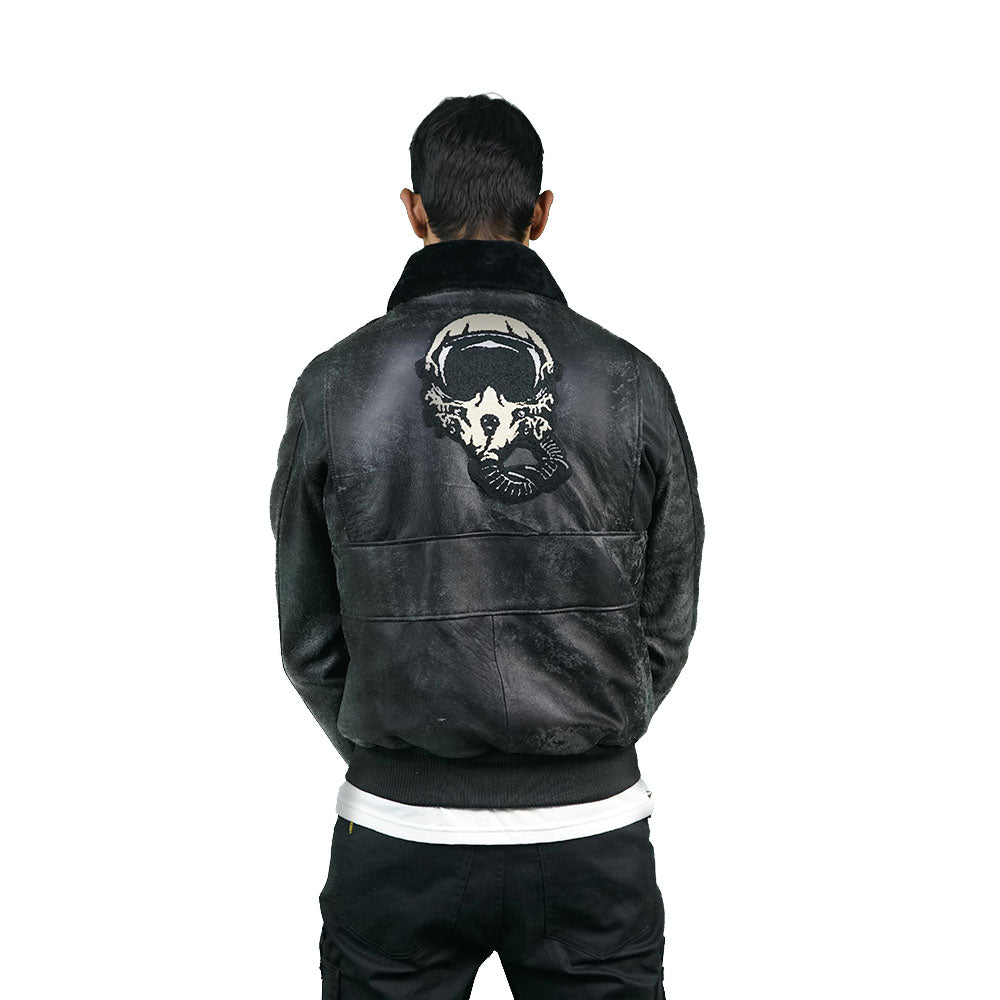 Black leather jacket