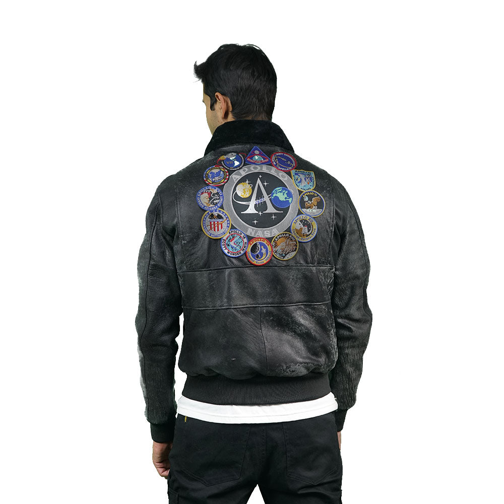 Black leather jacket