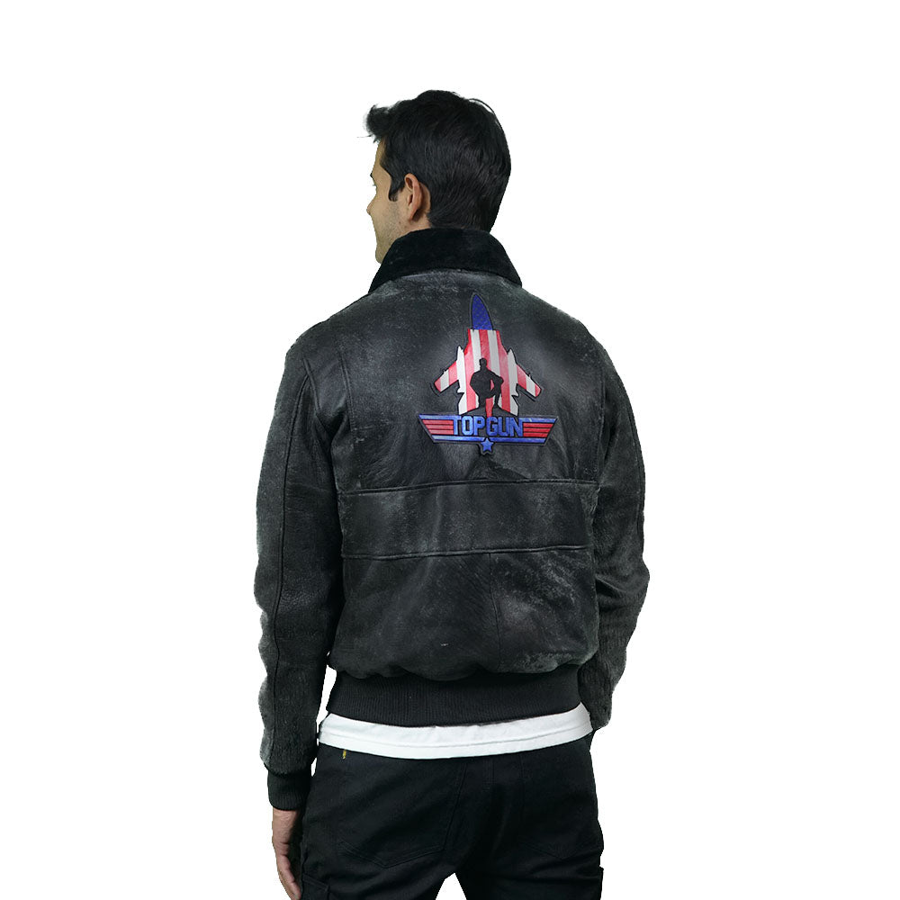 Black leather jacket