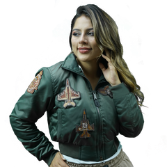 Top Gun Women's Green Super Nylon Jacket