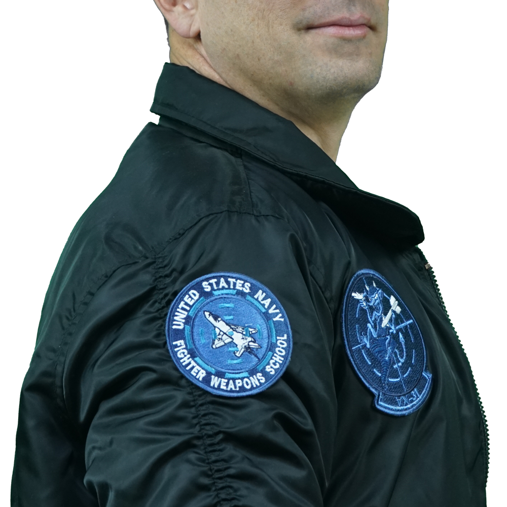 Chaqueta Bomber Parches Azules