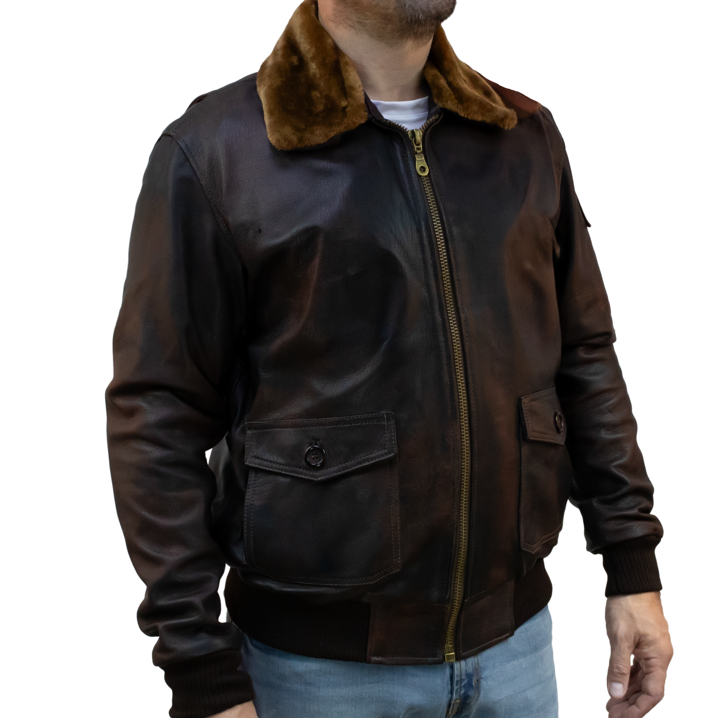 Aviator Jacket - Top Gun Brown Customizable