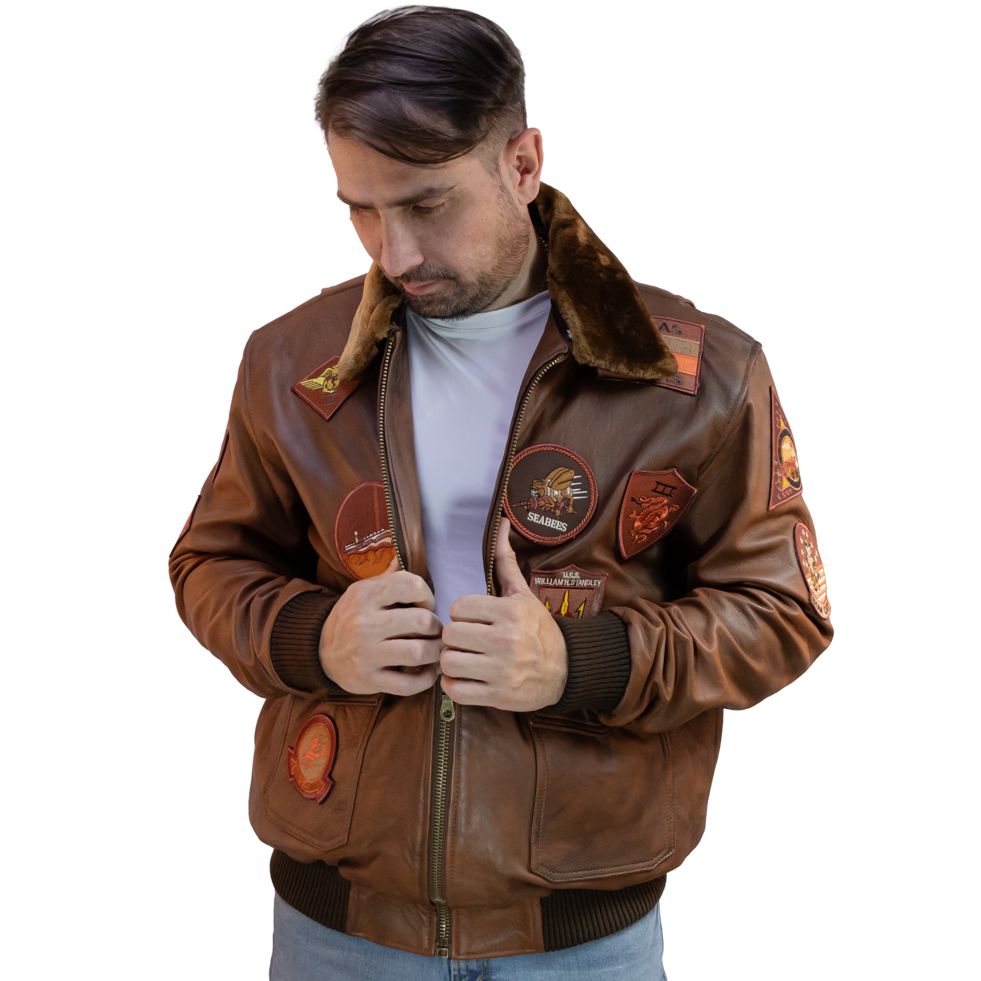 Chaqueta Aviador Top Gun Miel