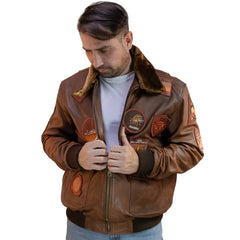Chaqueta Aviador Top Gun Miel