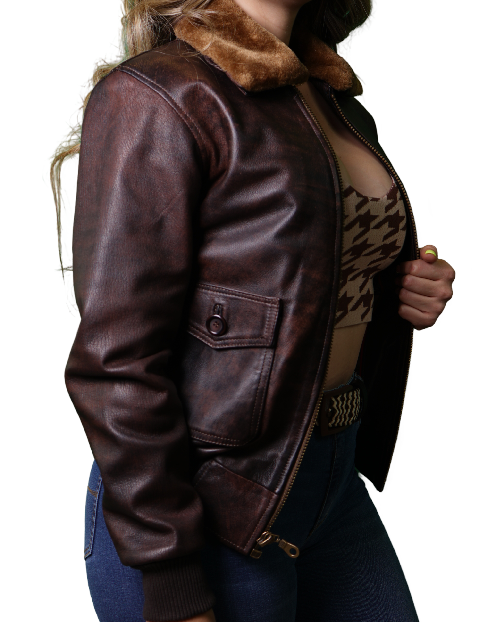 Top Gun Women's Jacket Brown