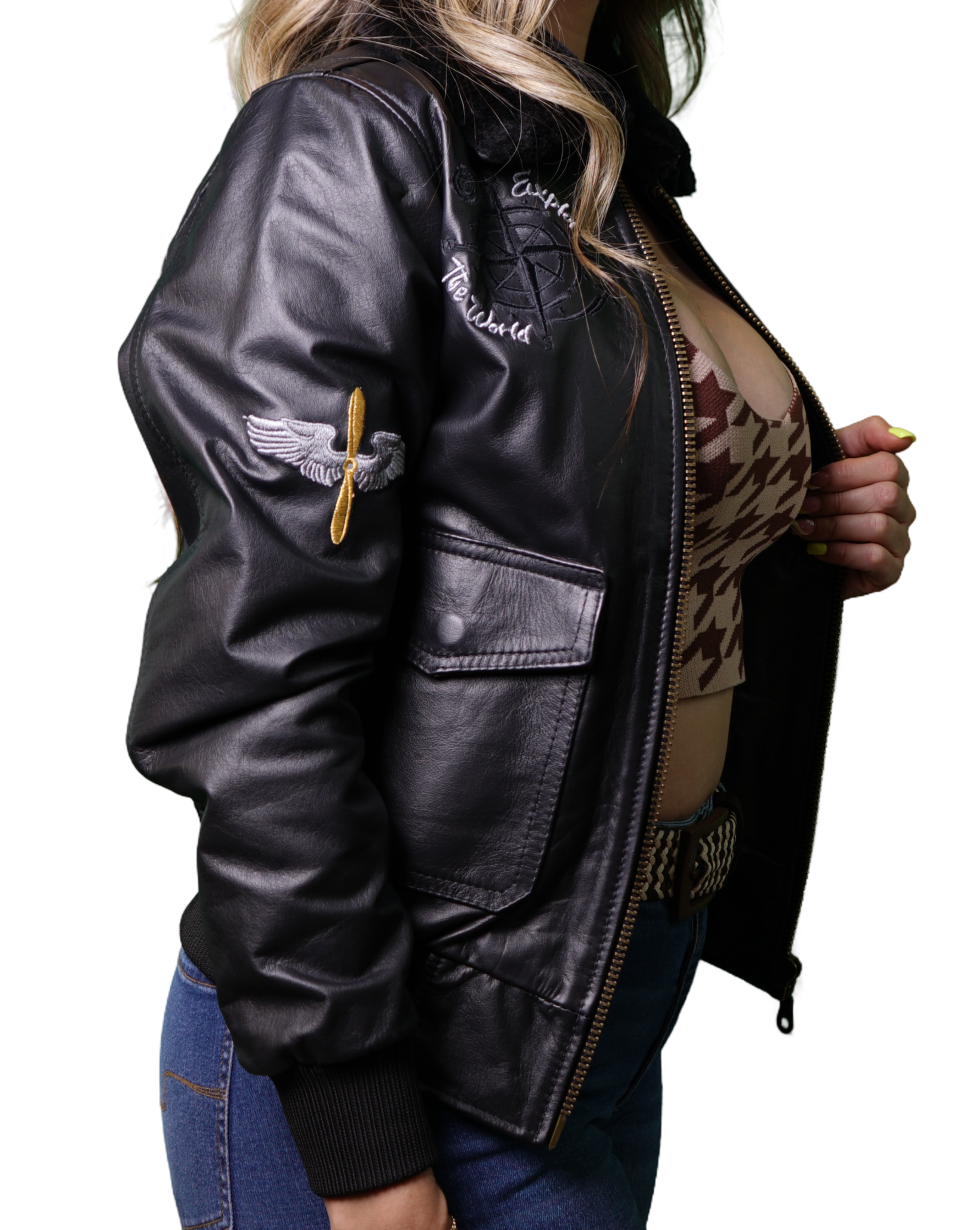 Chaqueta Top Gun Mujer Negra
