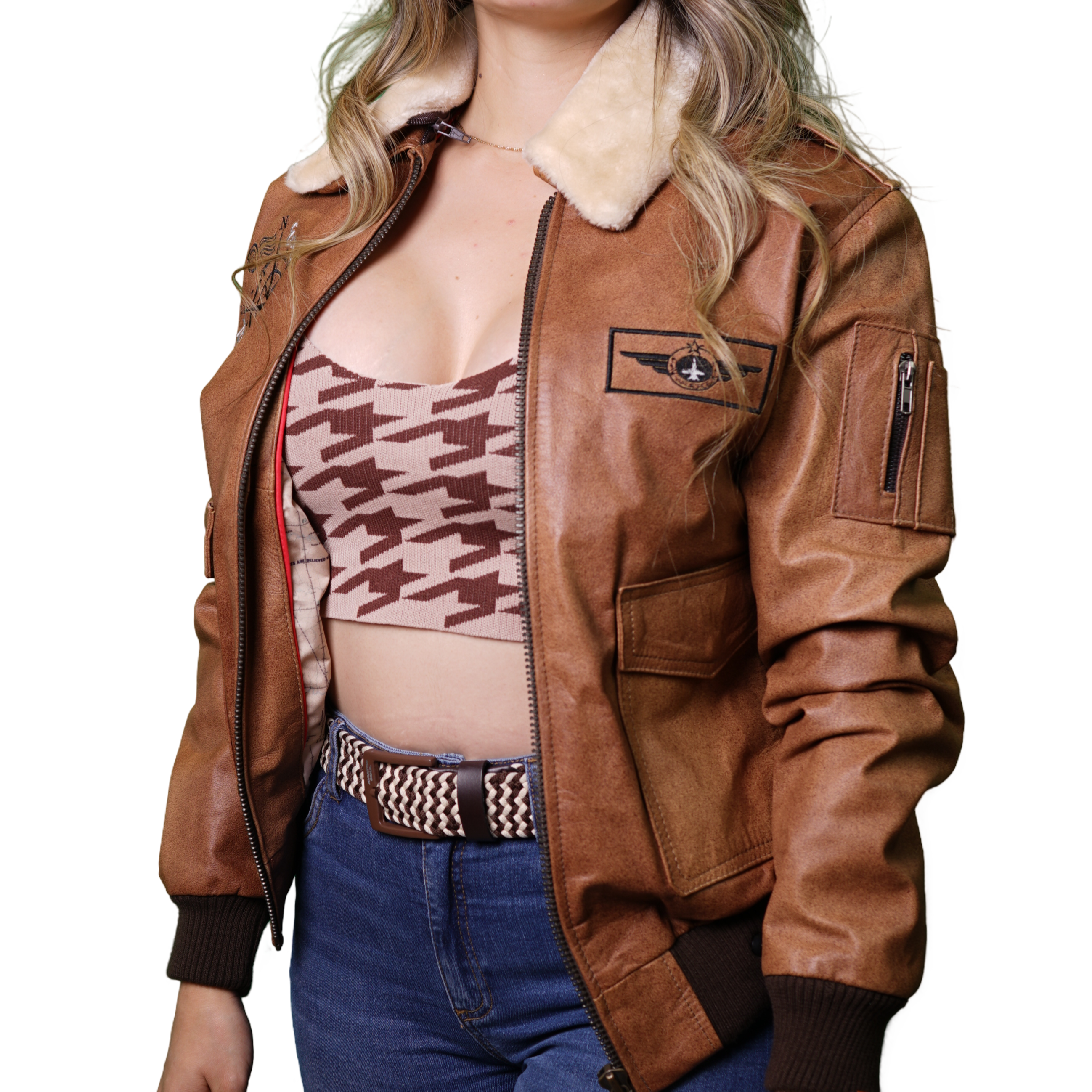 Chaqueta Top Gun Mujer Miel