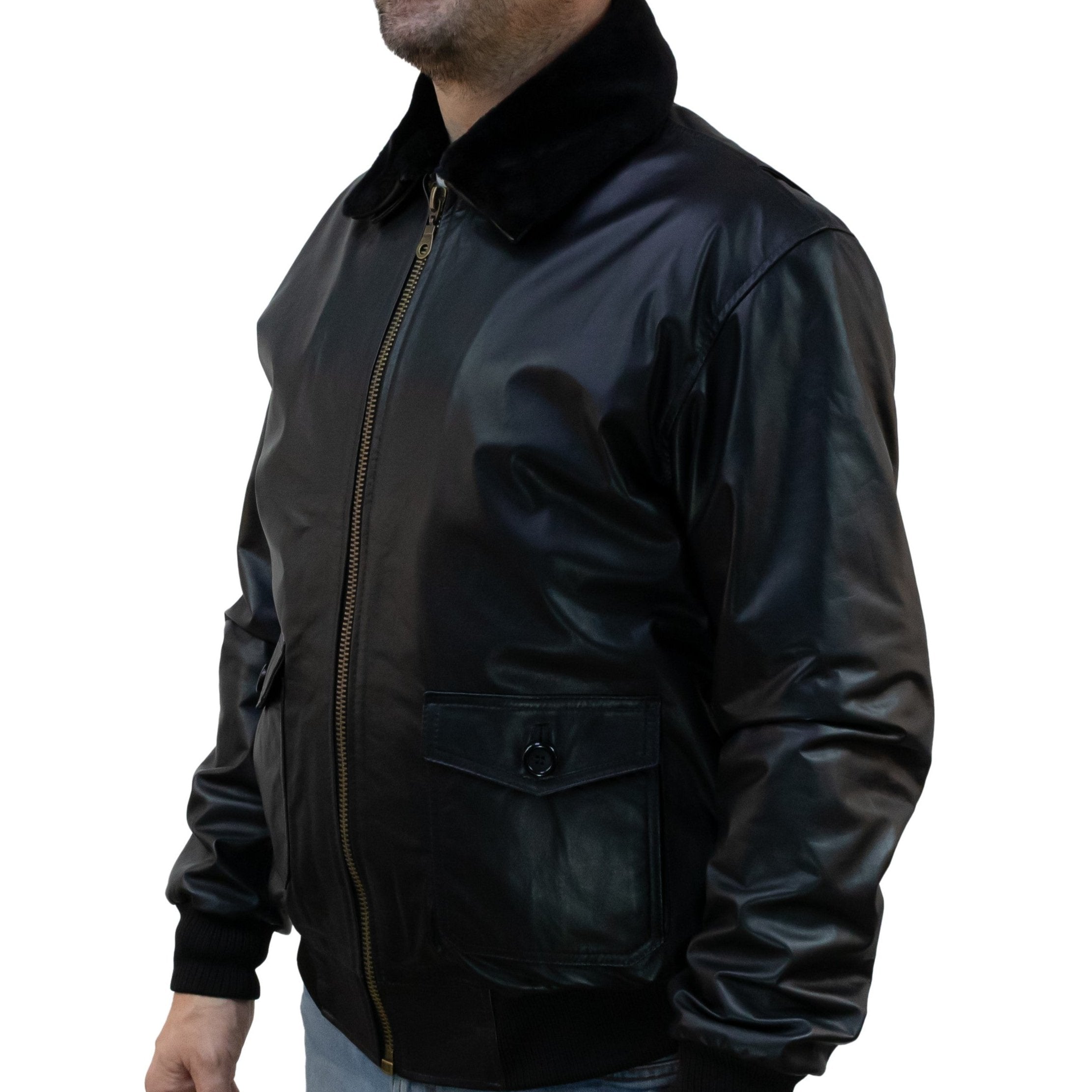 Aviator Jacket - Top Gun Black Customizable
