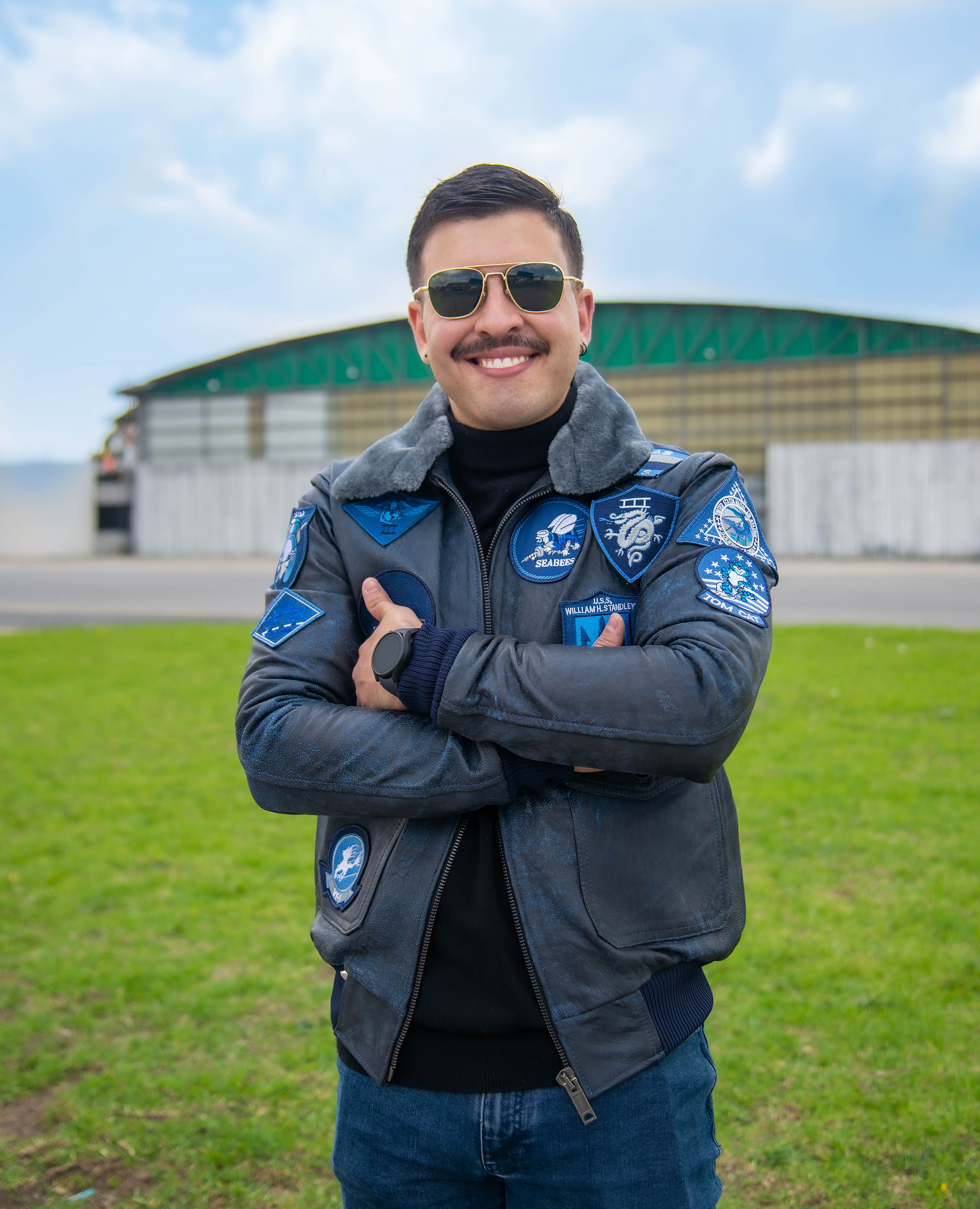 Chaqueta Aviador Top Gun Negra