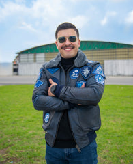 Chaqueta Aviador Top Gun Negra