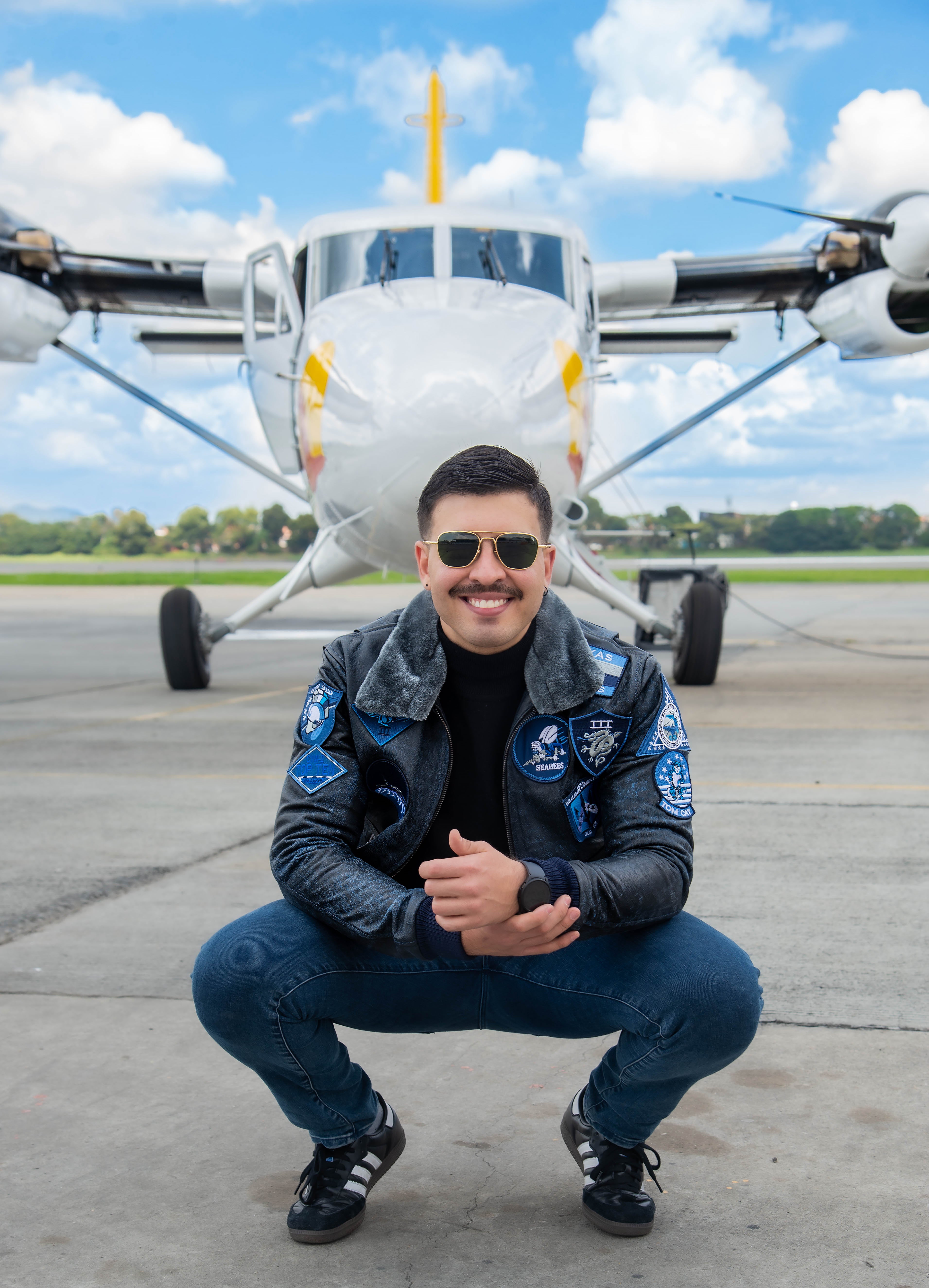 Chaqueta Aviador Top Gun Negra
