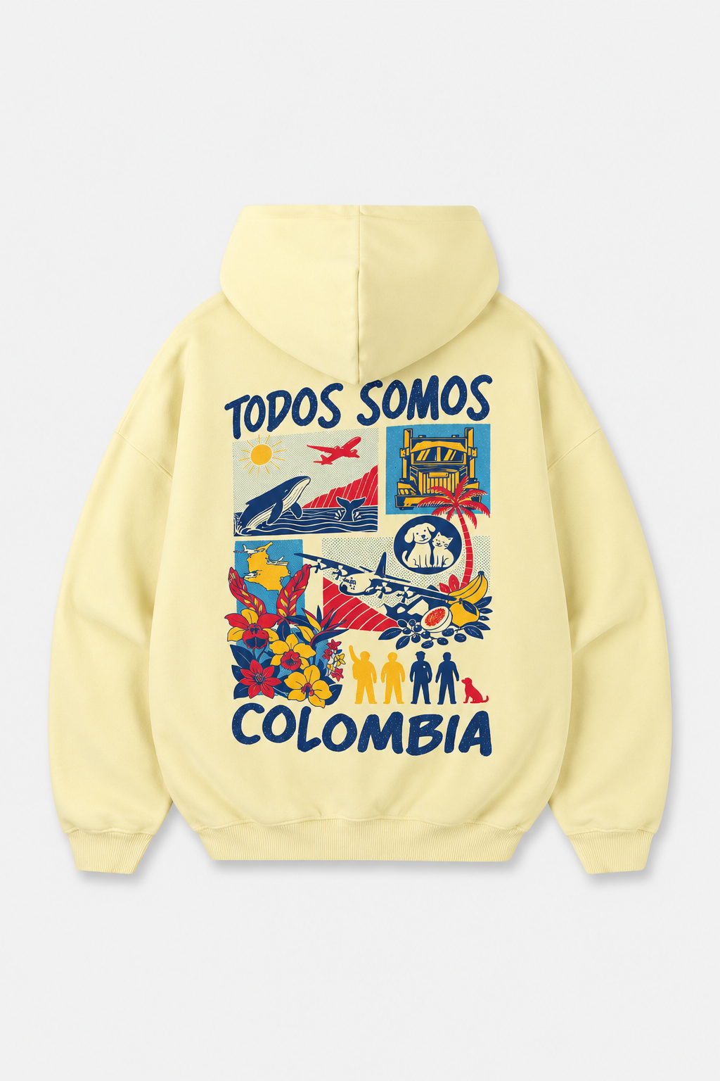 Hoodie A Todos Somos Colombia Beige Unisex