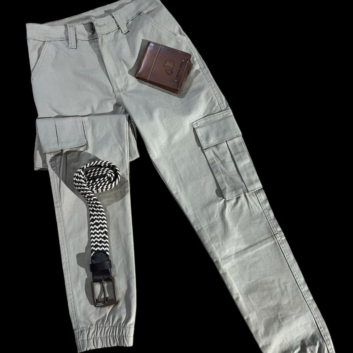 Unisex Gray Cargo Pants
