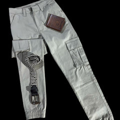 Unisex Gray Cargo Pants