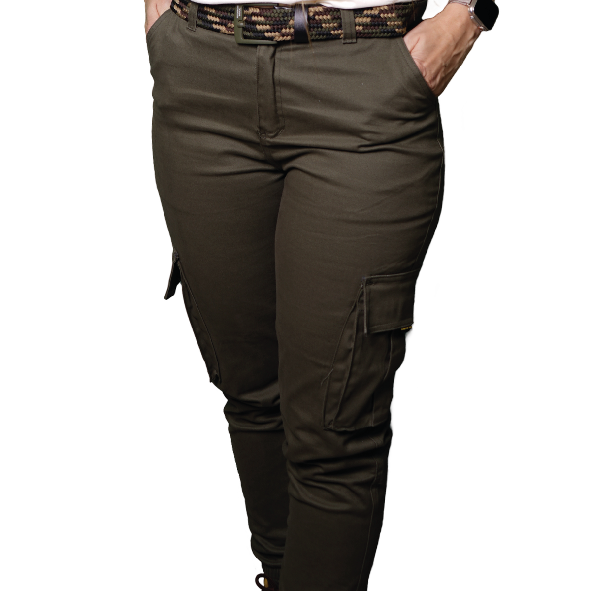 Military Green Women's Cargo Pants