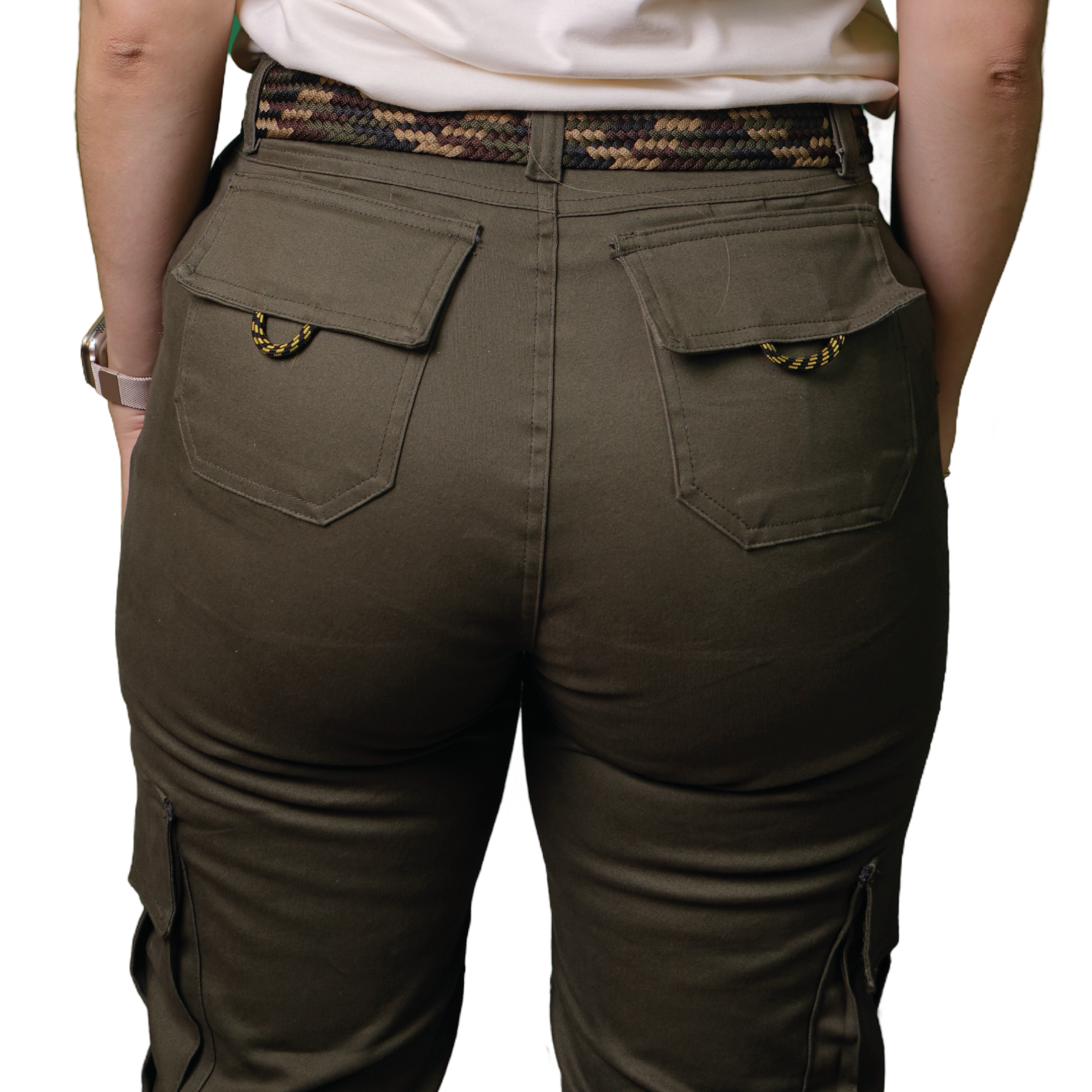Military Green Women's Cargo Pants