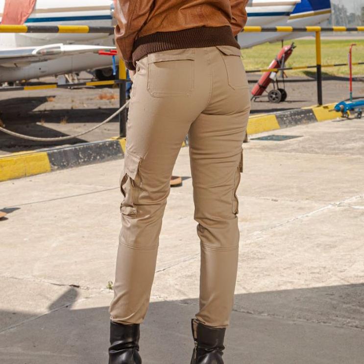 Beige Women's Cargo Pants