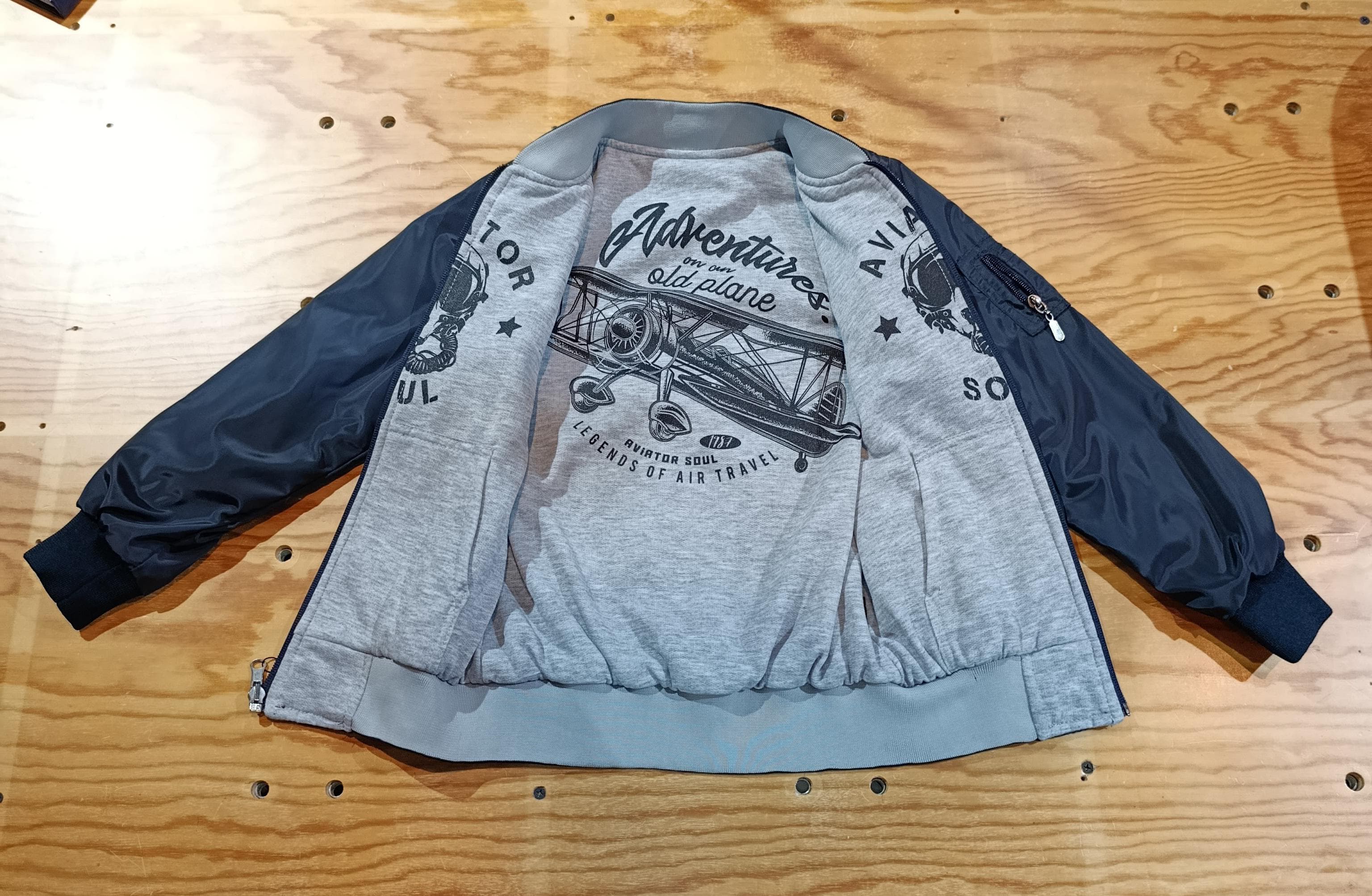 CHAQUETA NA BOMBER M1 2 FAZ AVIATOR SOUL AZUL OSC