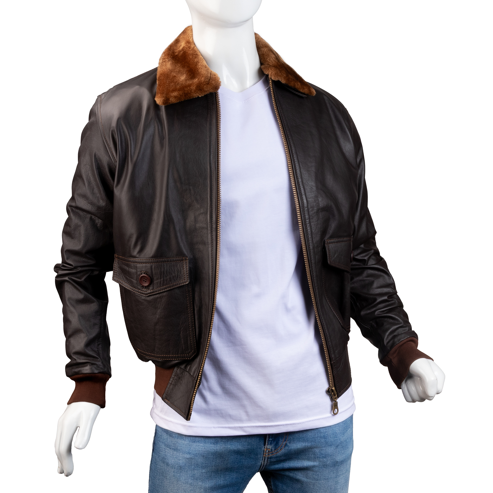 Chaqueta G1 - Piloto Militar Café - Image 7