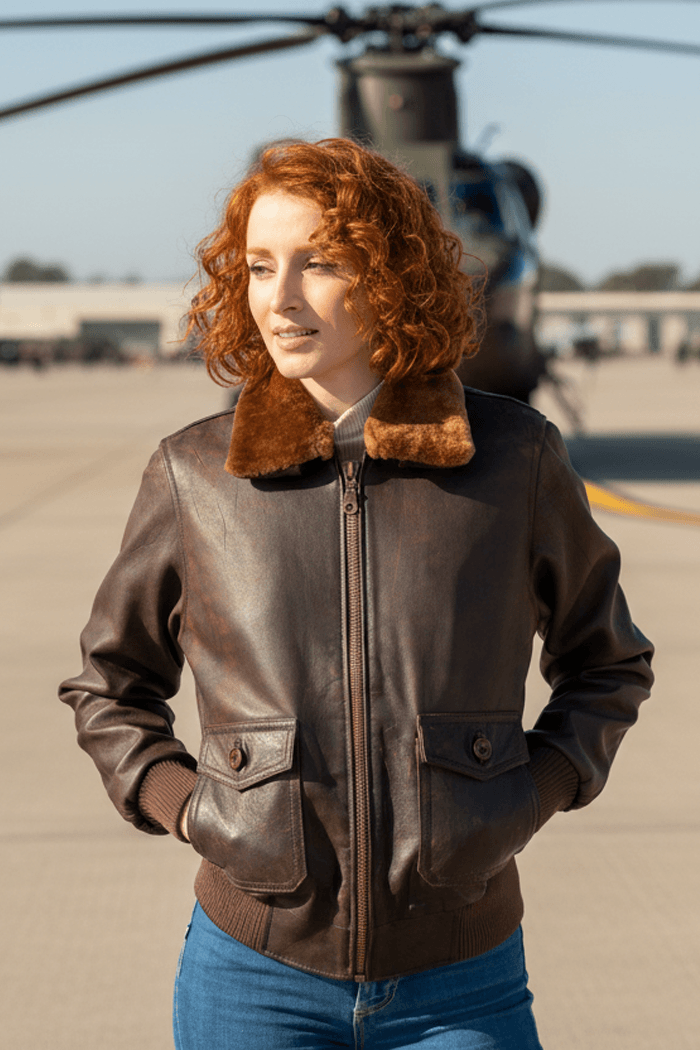 Piloto Militar Dama Rojizo