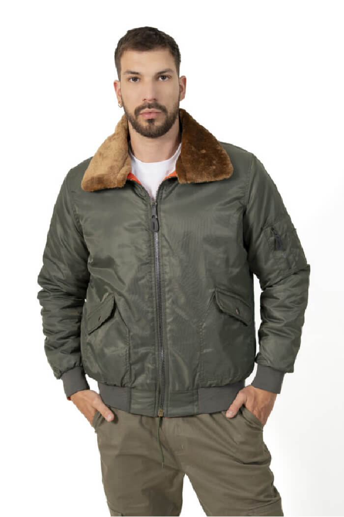 M2 Chaqueta Cuello Ovejo Verde