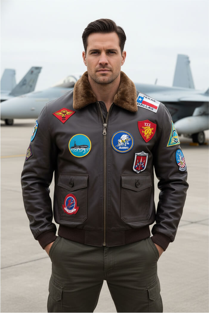 Chaqueta G1 Héroe de Película Café Combo