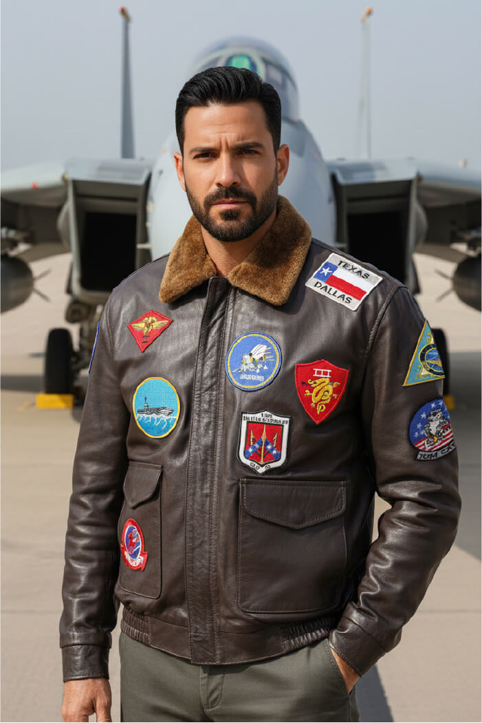 G1 chaqueta café combo Héroe de Pelicula color