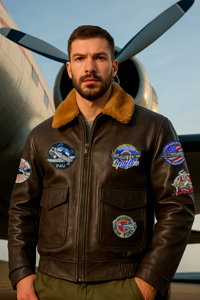 G1 chaqueta cuero combo clásico