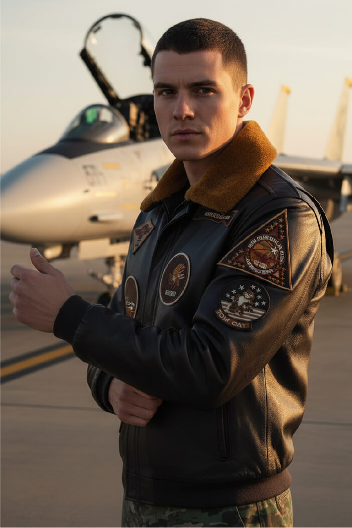 G1 chaqueta cuero vintage héroe de pelicula