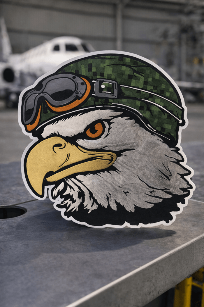 Aguila casco y gafas