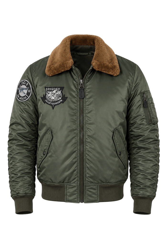 chaqueta dc 3 verde militar