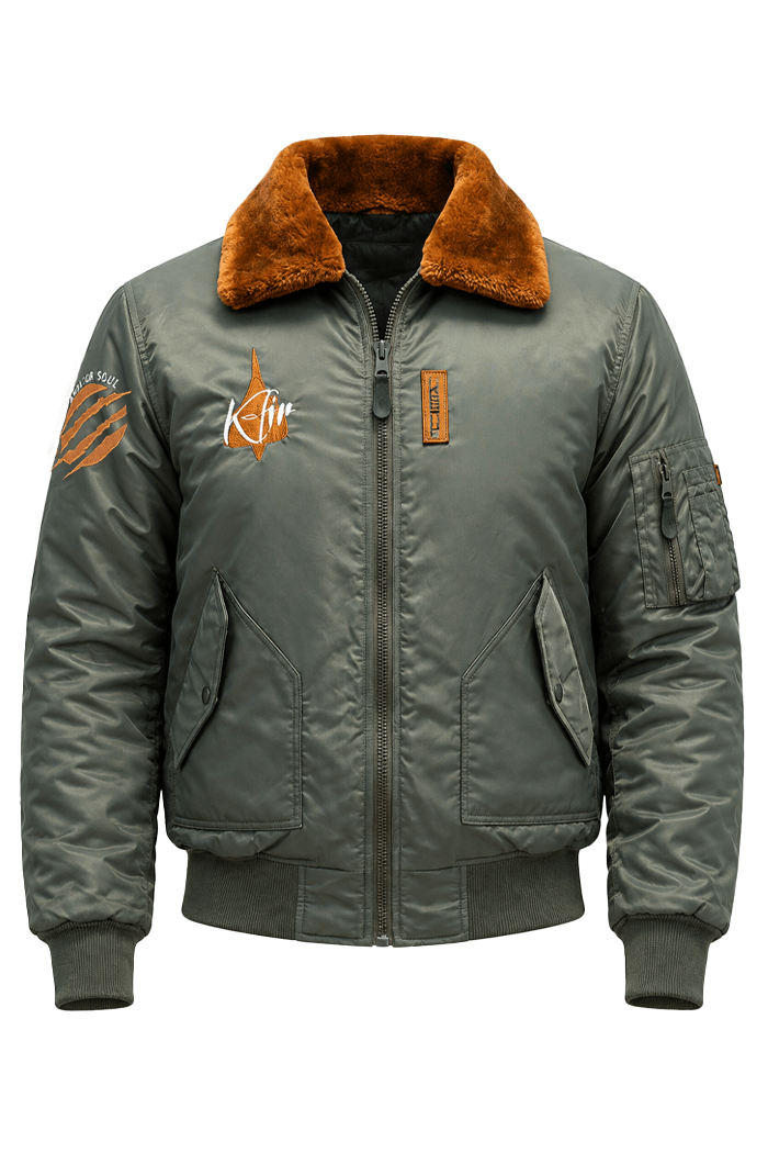 chaqueta kfir avion verde