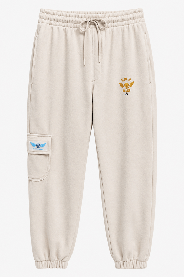 pantalón cargo beige
