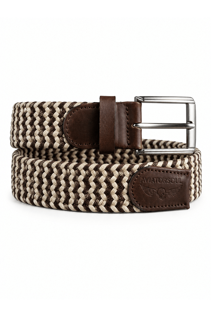 reata trenzada beige café