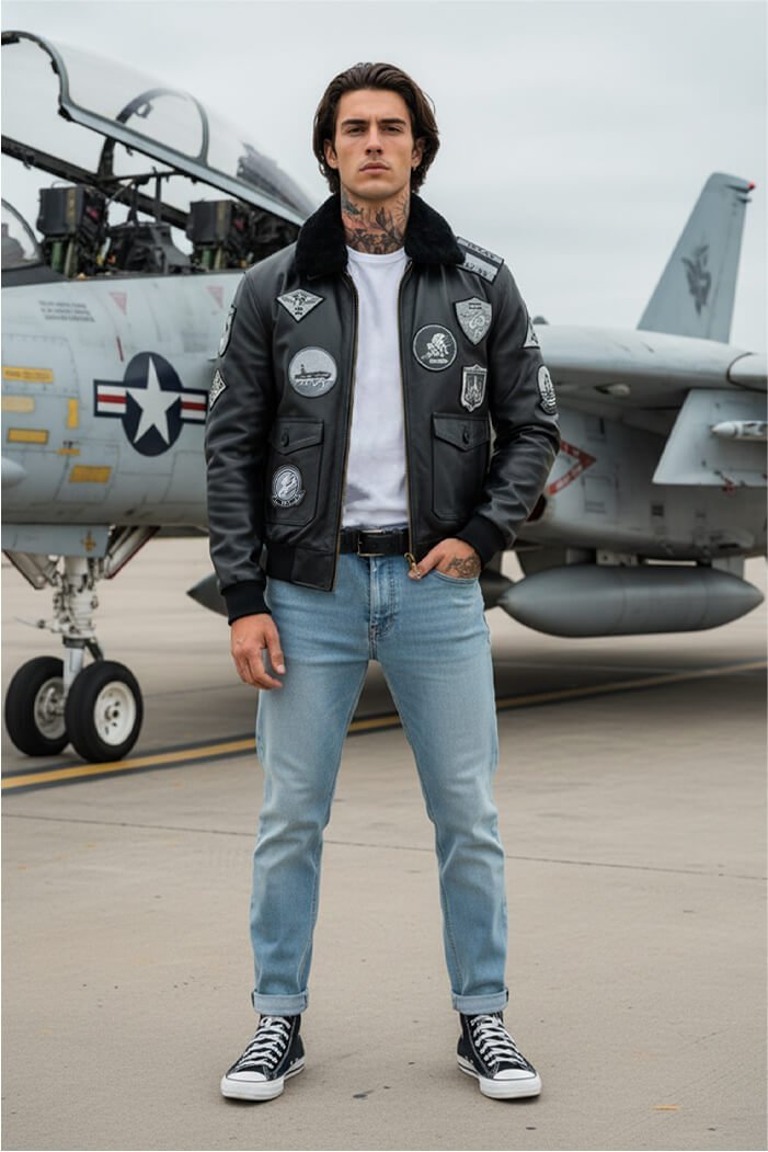 Chaqueta G1 Héroe de Pelicula Negra Combo