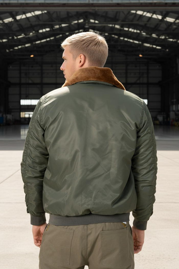 M2 Chaqueta Cuello Ovejo Verde