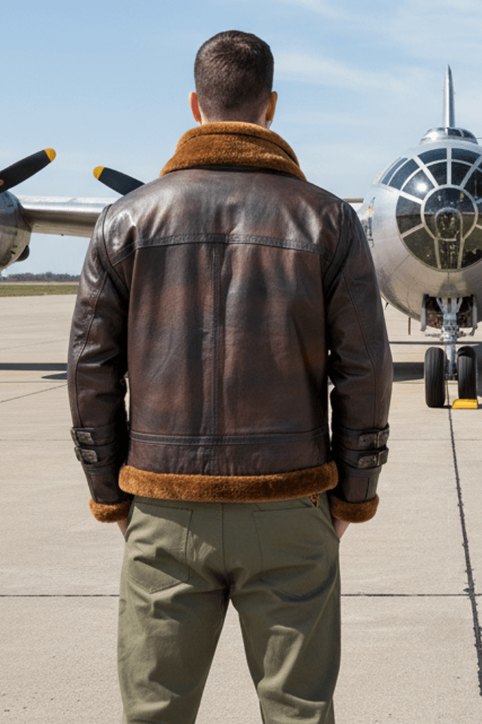 Chaqueta de Cuero G1 Piloto Militar Britanica