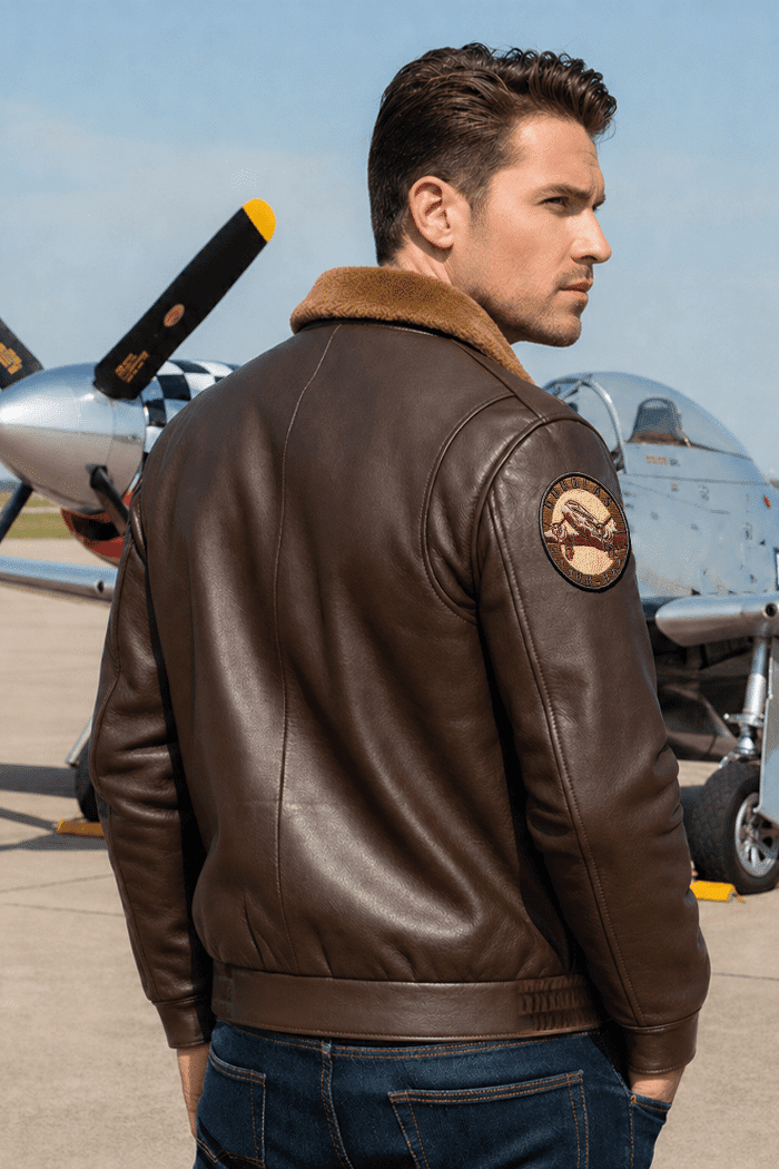 g1 chaqueta cuero combo clásico vintage