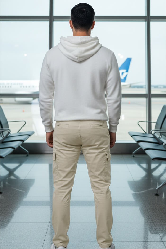 pantalón cargo beige
