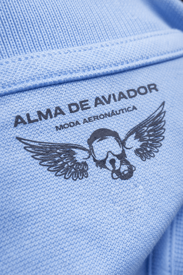 Camiseta Polo Azul Claro